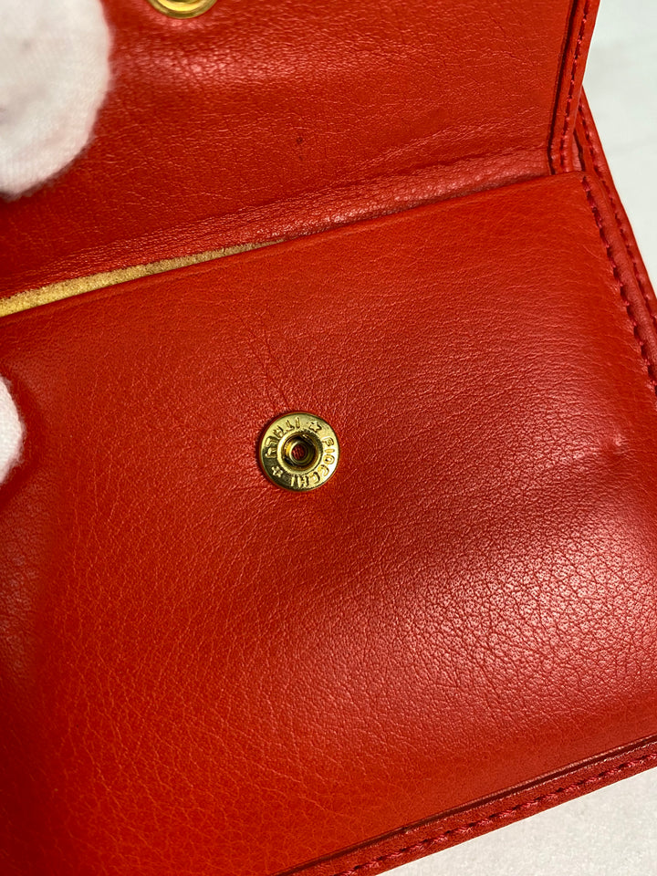 Christian Dior Red Leather Billfold Wallet (7459)