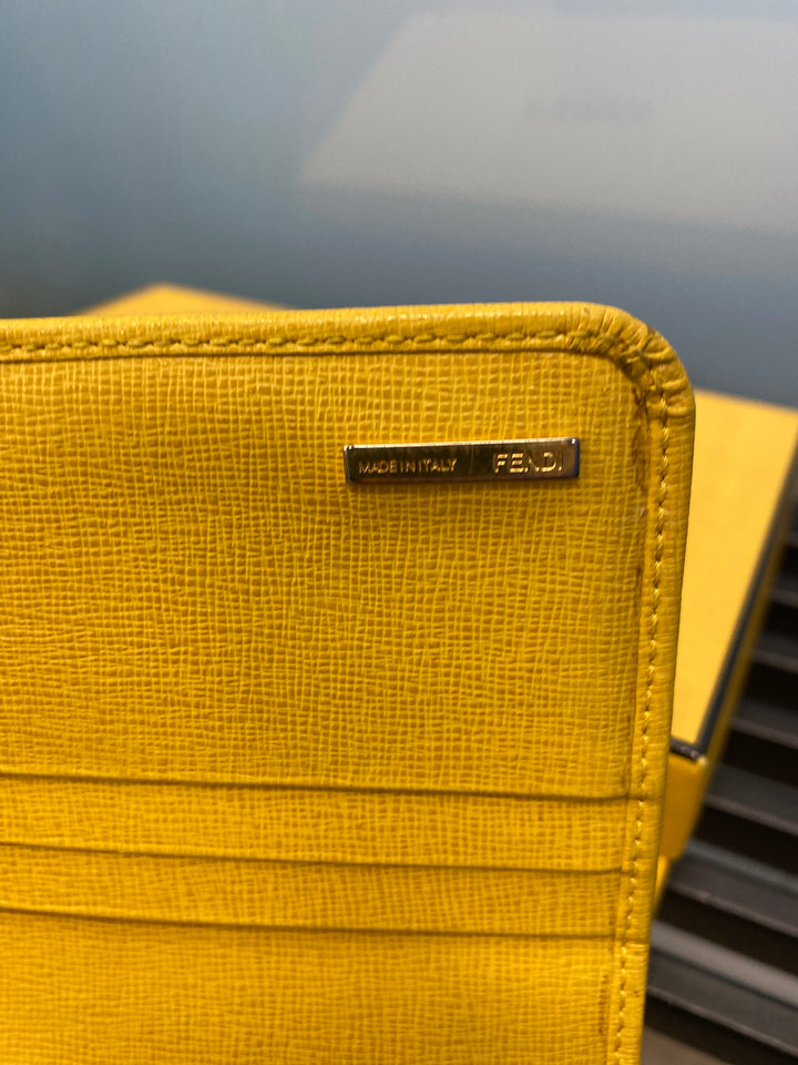 Fendi Yellow Leather Long Wallet (3586)