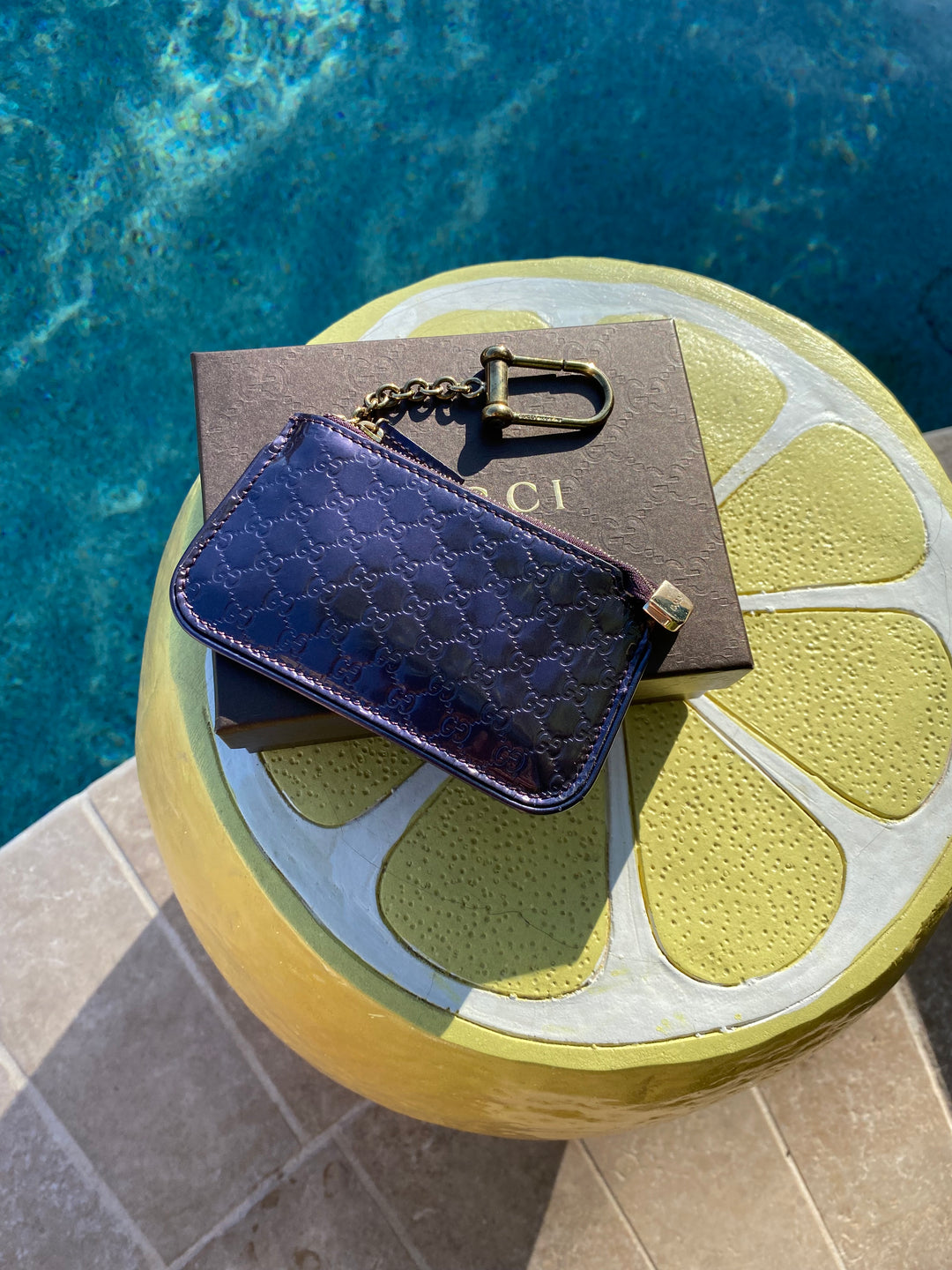 Gucci Burgundy Patent Leather Key Cles (1946)