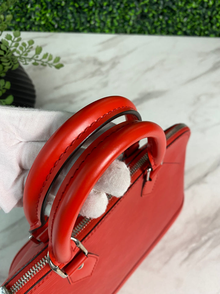 Louis Vuitton Red Epi Alma PM (7819)