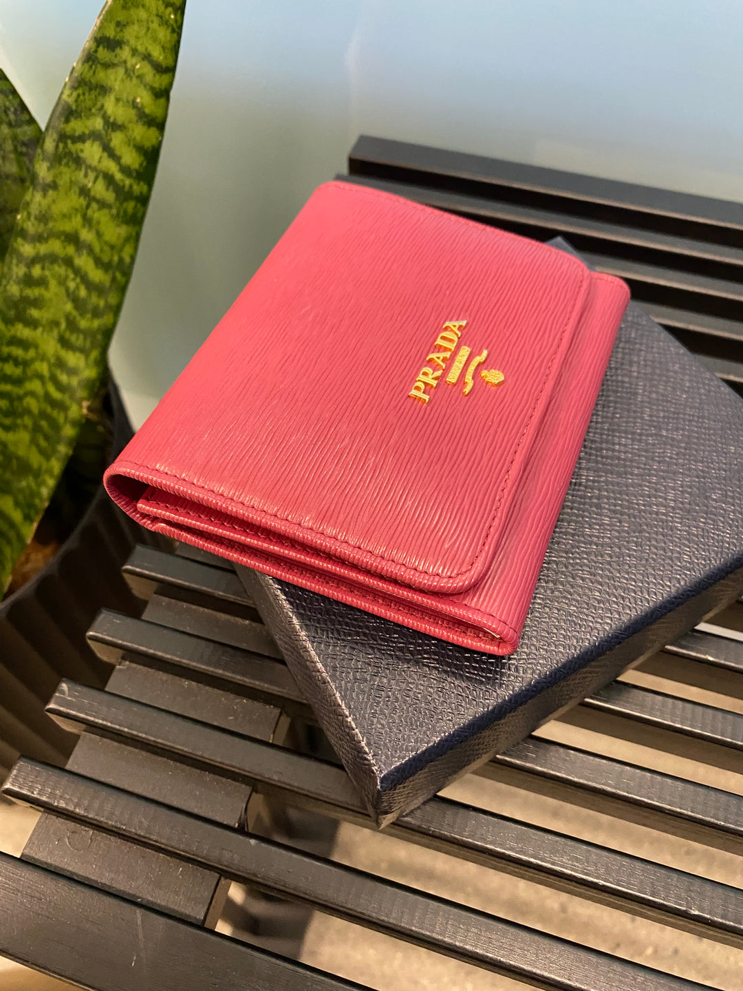 Prada Fuchsia Epi Compact Wallet (5579)
