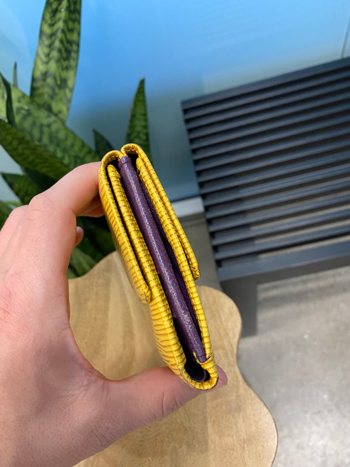 Louis Vuitton Yellow Epi Elise Compact Wallet (7565)
