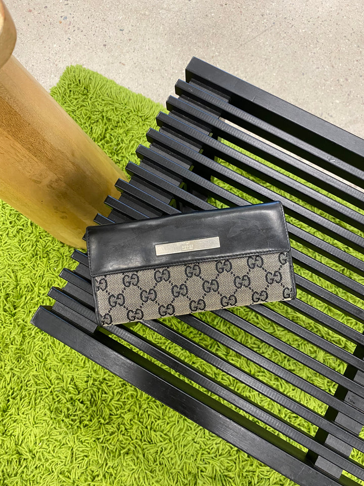 Gucci GG Canvas and Leather Long Wallet (4271)