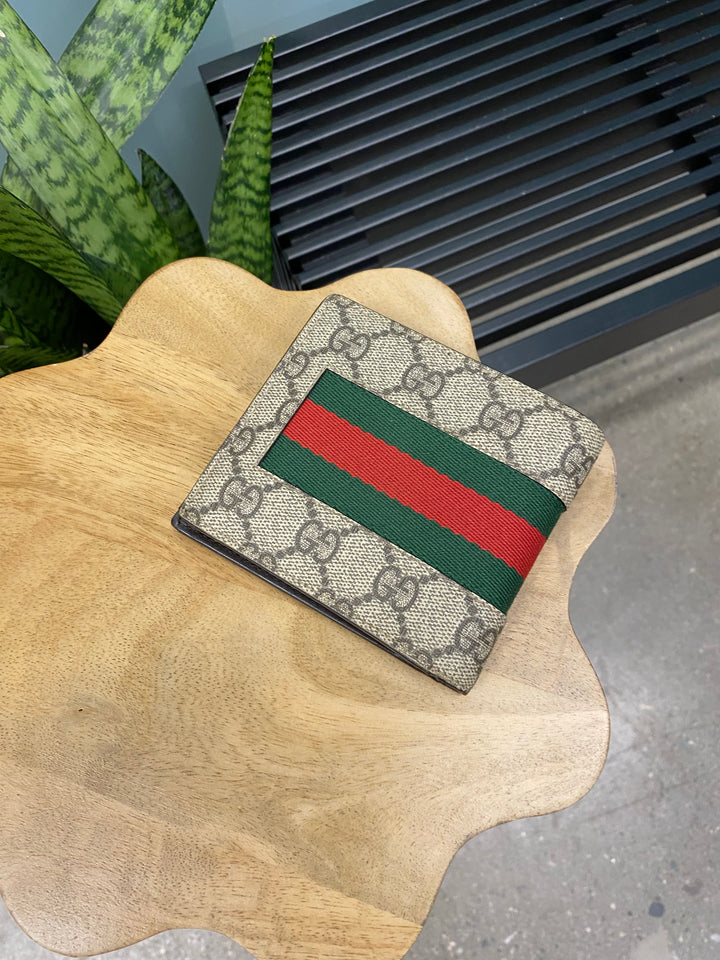 Gucci GG Supreme Sherry Line Billfold Wallet (1775)