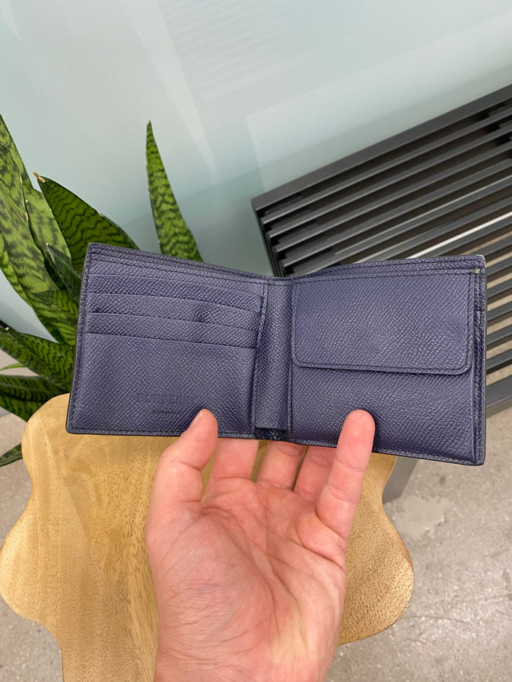 Burberry Navy Saffiano Billfold Wallet (9953)