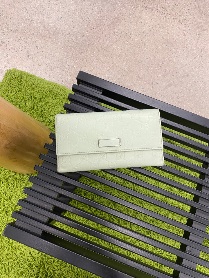 Gucci Mint Guccissima Long Wallet (3648)