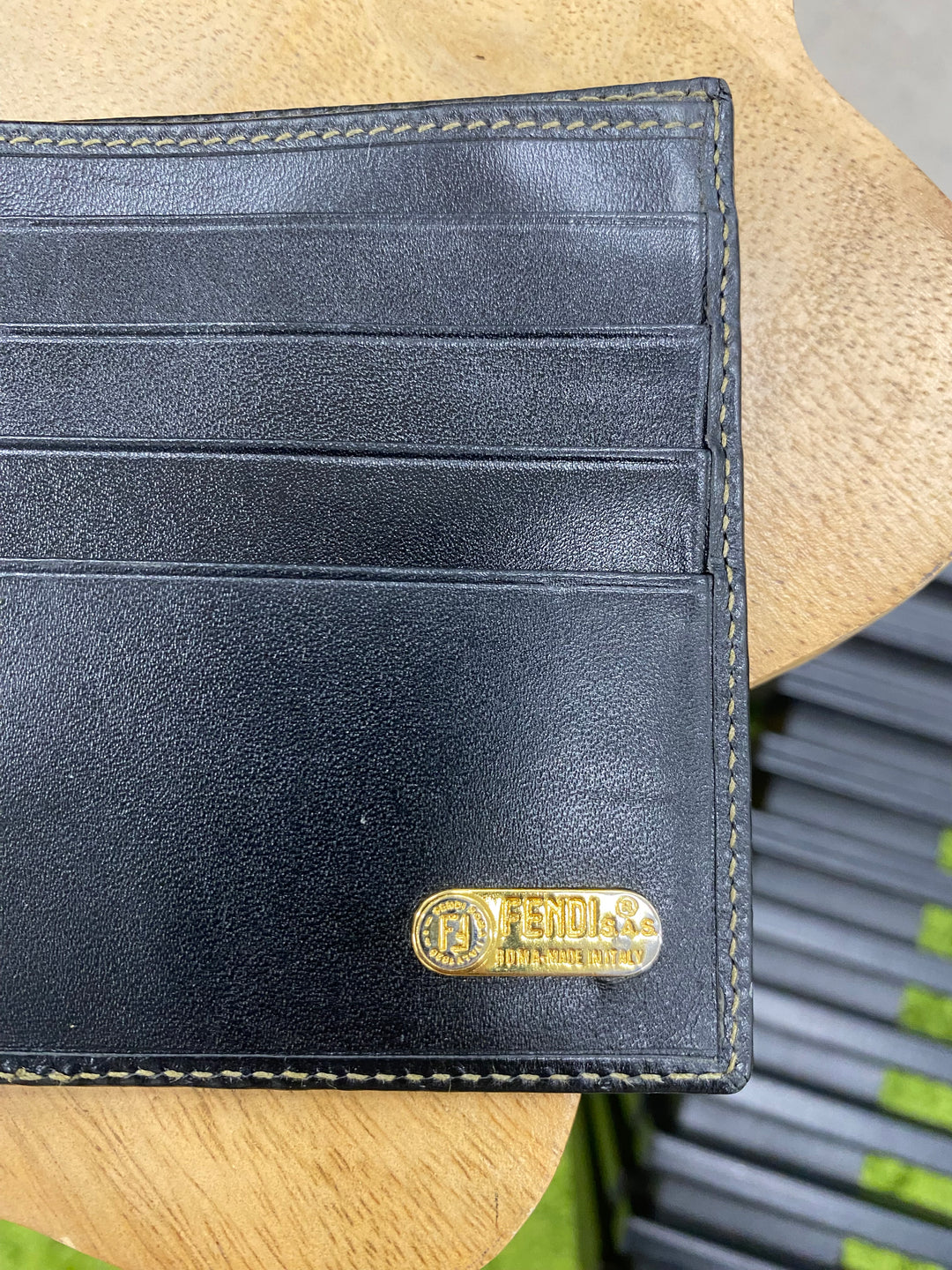 Fendi Pequin Canvas Billfold Wallet (7678)