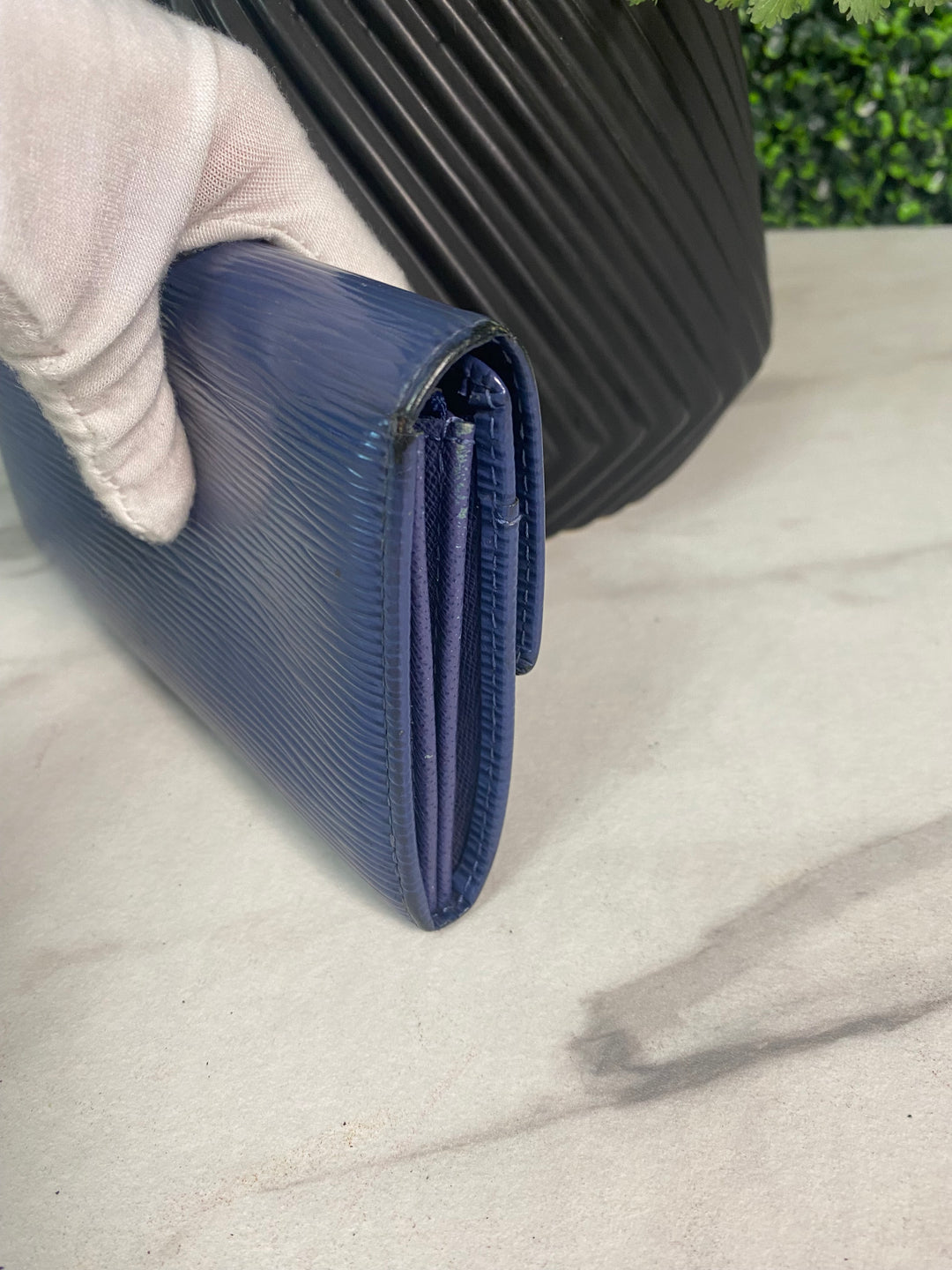 Louis Vuitton Blue Epi Long Wallet (8871)