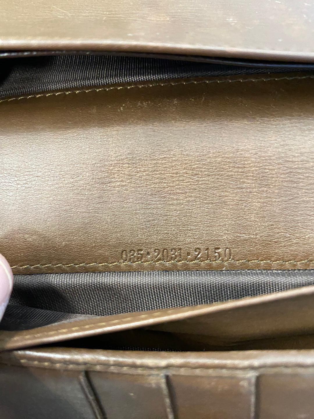 Gucci GG Canvas and Brown Leather Long Wallet (8365)