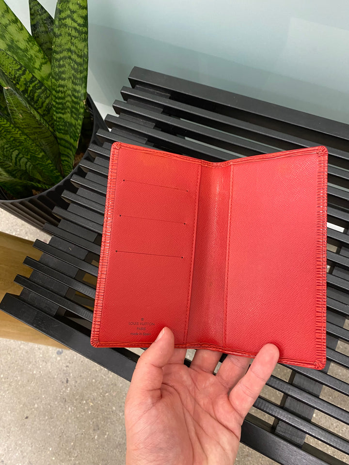 Louis Vuitton Red Epi Long Bifold Wallet (6813)