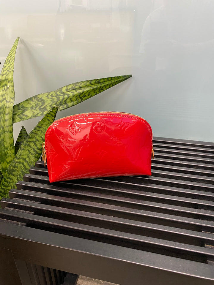 Louis Vuitton Red Vernis Cosmetic Pouch (1923)
