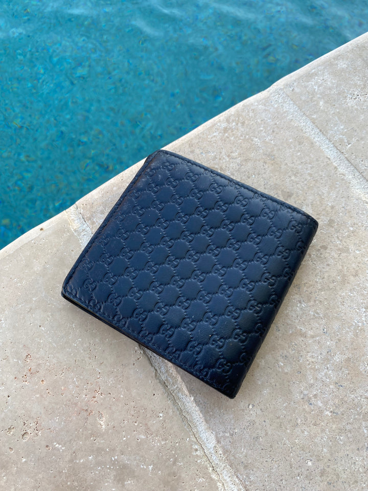 Gucci Black Micro Guccissima Billfold Wallet (9904)
