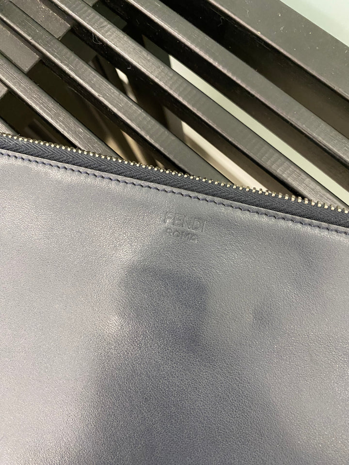Fendi Black Leather Pouch (0144)
