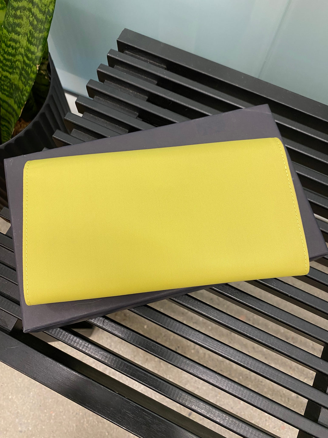 Prada Yellow Nylon Double Snap Wallet (5388)