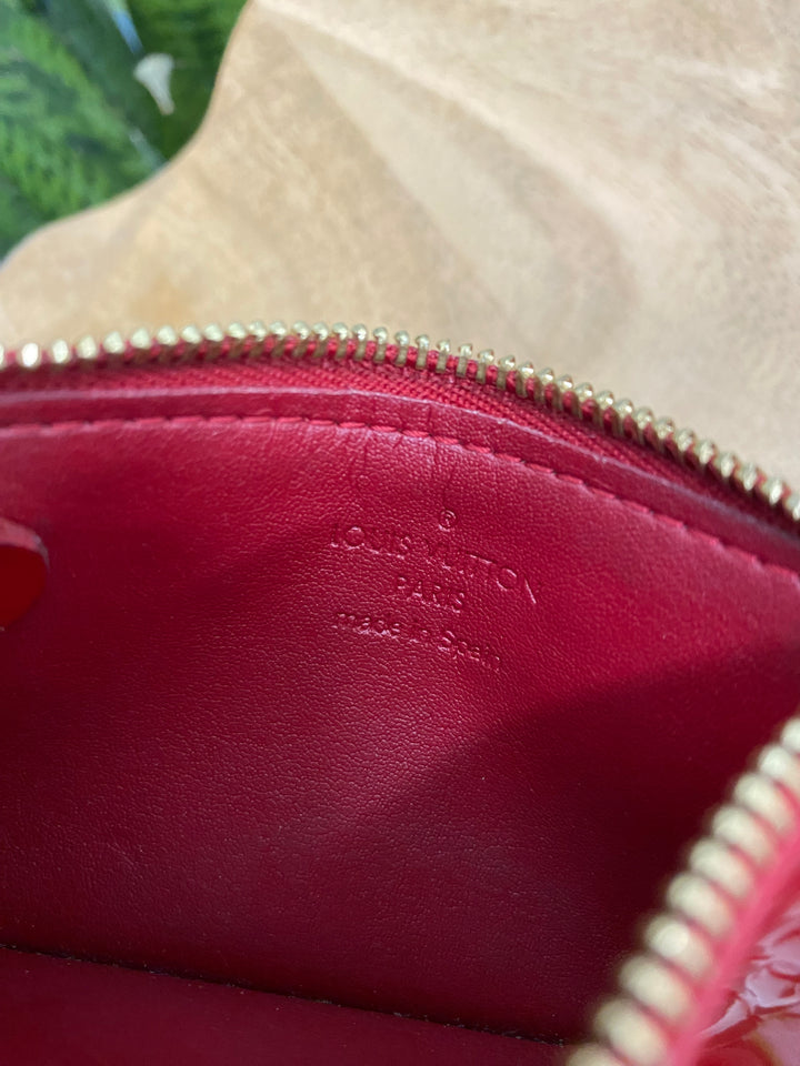Louis Vuitton Red Vernis Key Cles (0075)