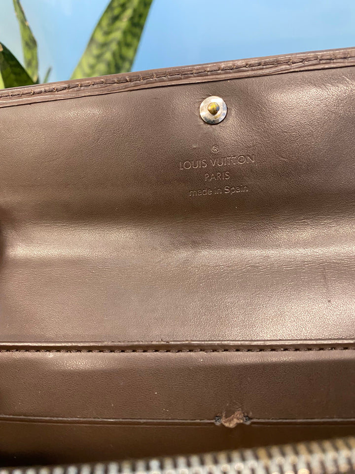 Louis Vuitton Brown Epi Sarah Long Wallet (7578)
