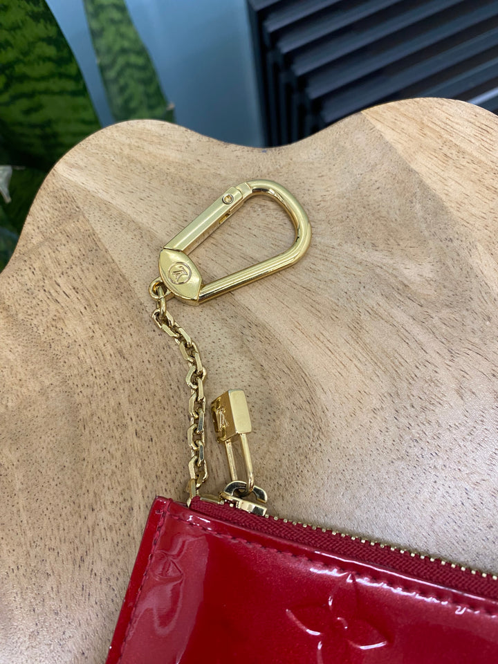 Louis Vuitton Red Vernis Key Cles (0075)