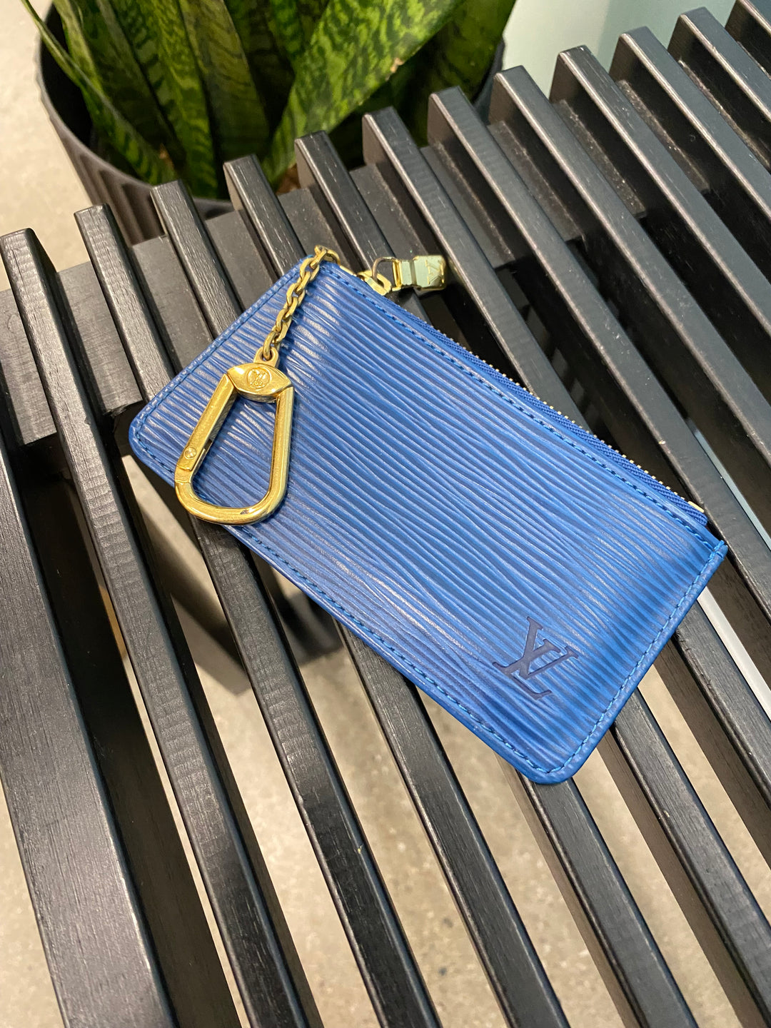 Louis Vuitton Blue Epi Key Cles (4960)