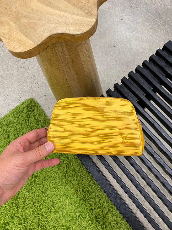 Louis Vuitton Yellow Epi Cosmetic Pouch (4290)