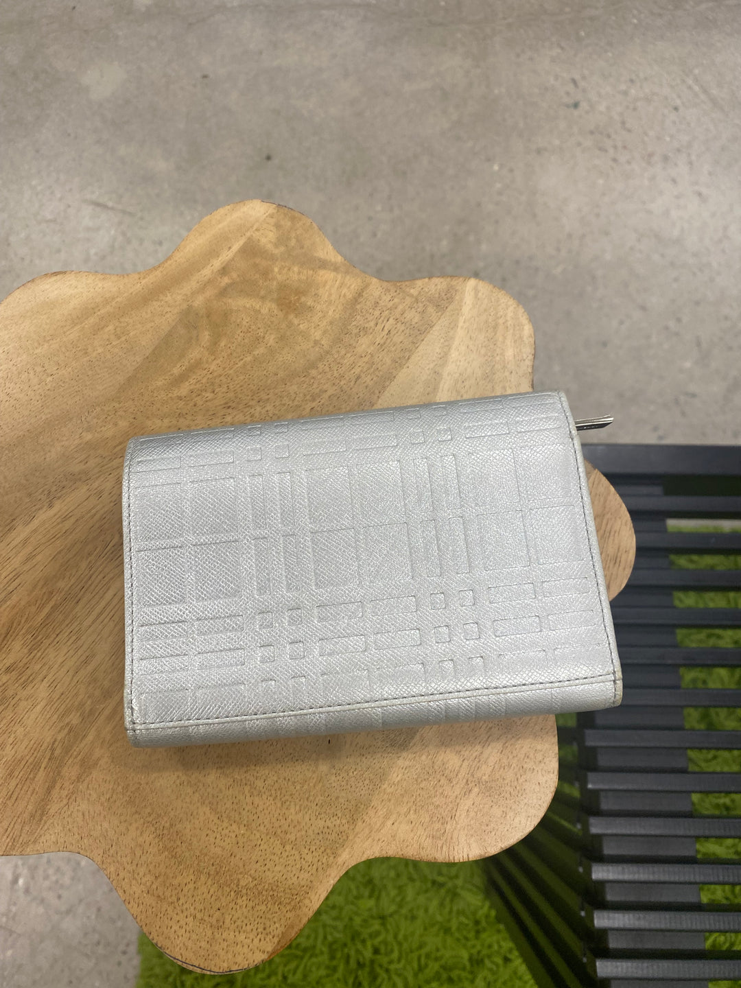 Burberry Silver Check Leather Wallet (4953)