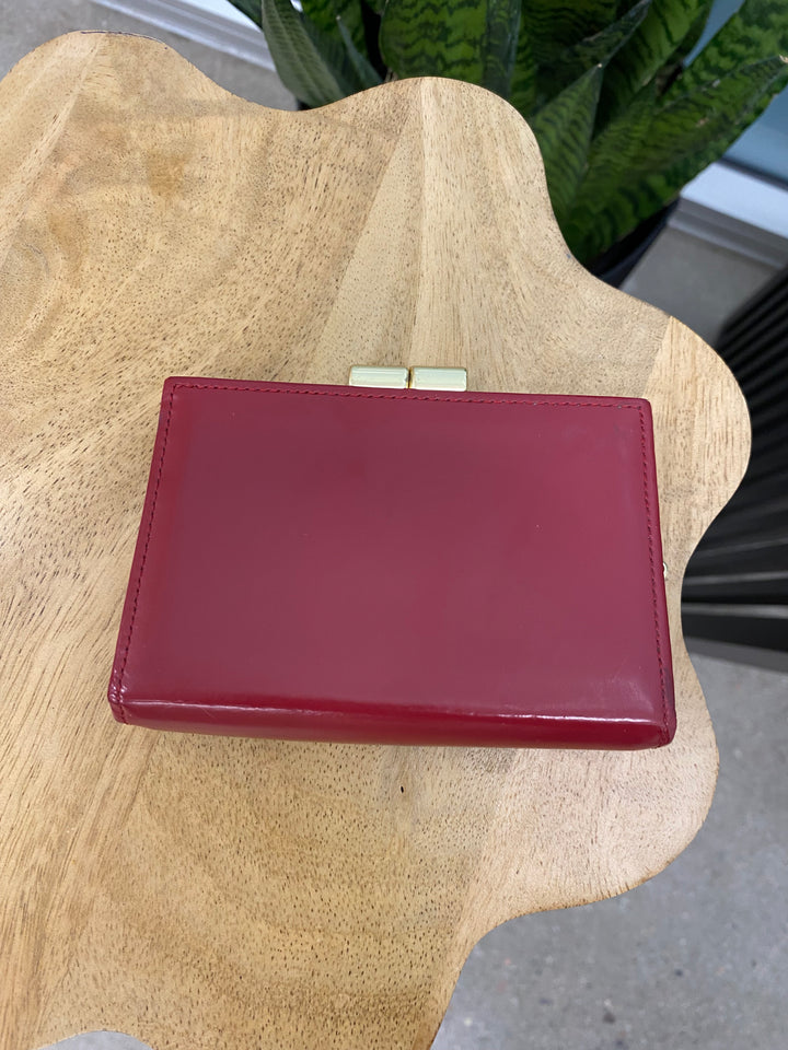 Burberry Red Leather and Novacheck Coin Case (7502)