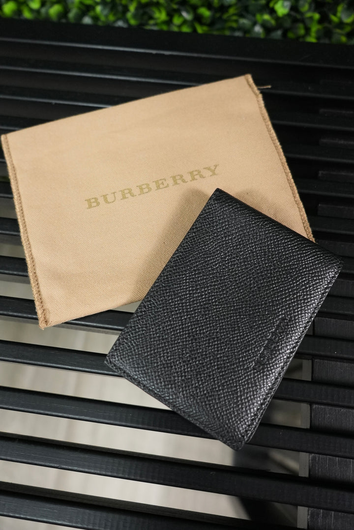 Burberry Black Leather Wallet Insert