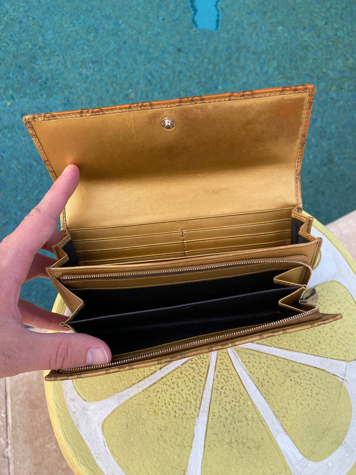Gucci Gold Guccissima Heart Long Wallet (3867)
