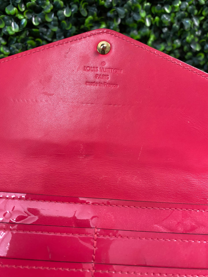 Louis Vuitton Pink Vernis Long Wallet