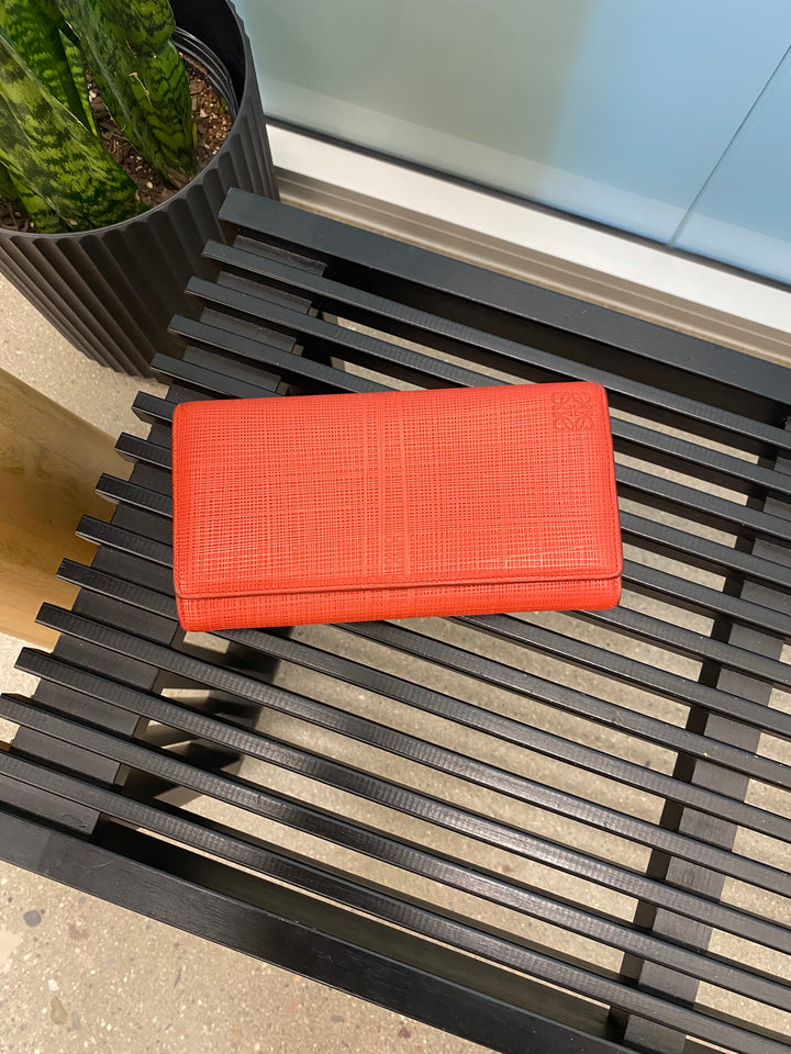 Loewe Red Leather Long Wallet (1920)