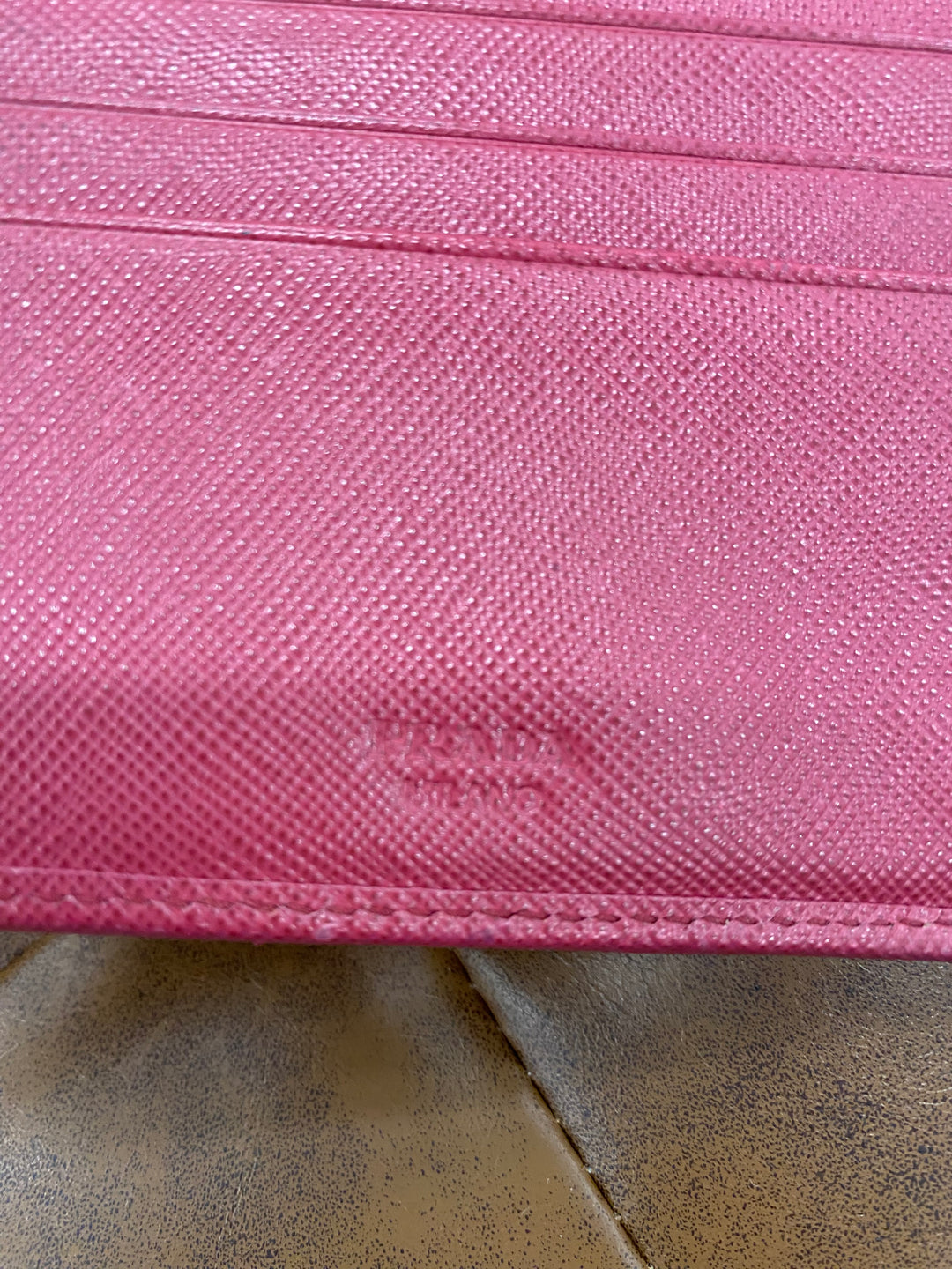 Prada Red Saffiano Long Wallet (8790)