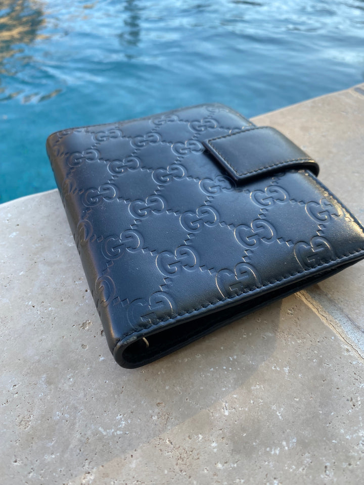 Gucci Black Guccissima Agenda PM (5081)