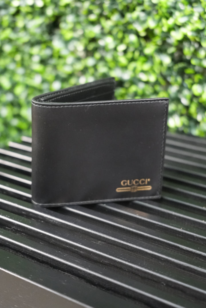 Gucci Black Leather Billfold