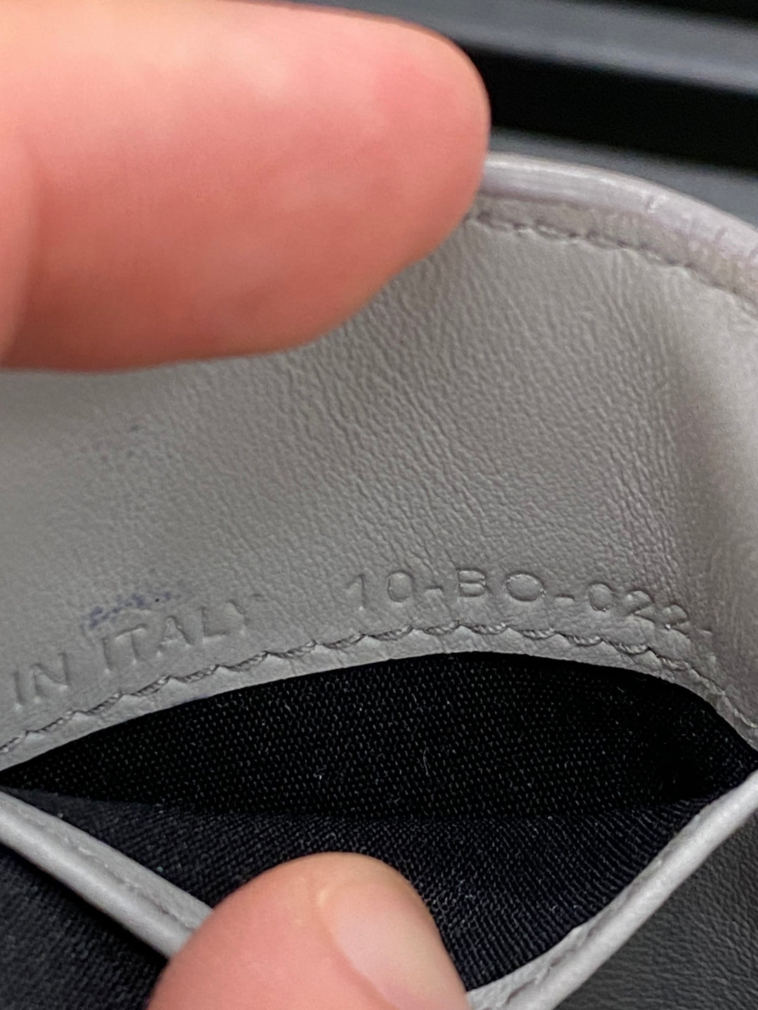 Christian Dior Grey Pebbled Leather Compact Wallet (8645)