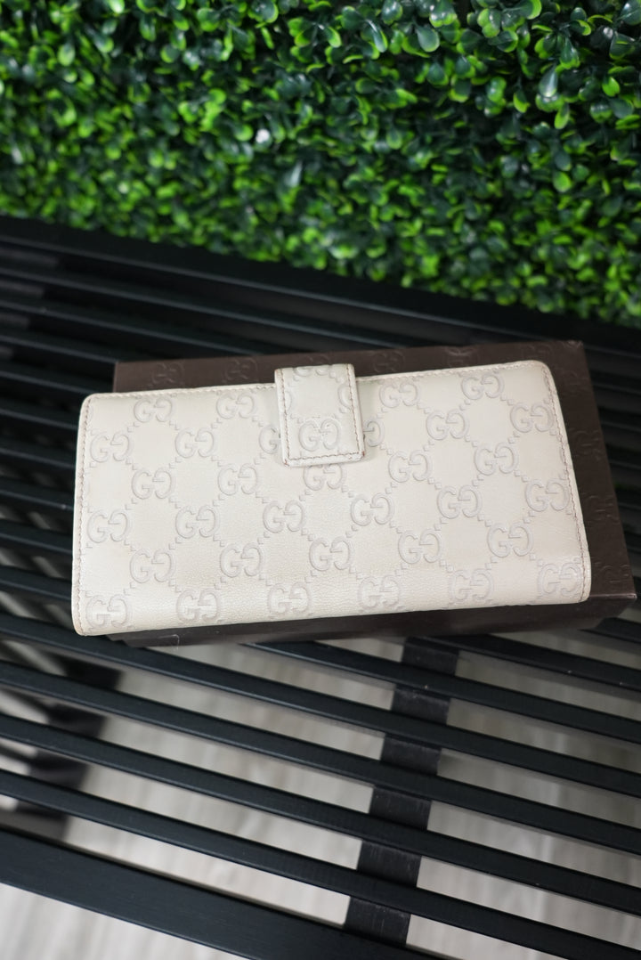 Gucci Cream Long Wallet