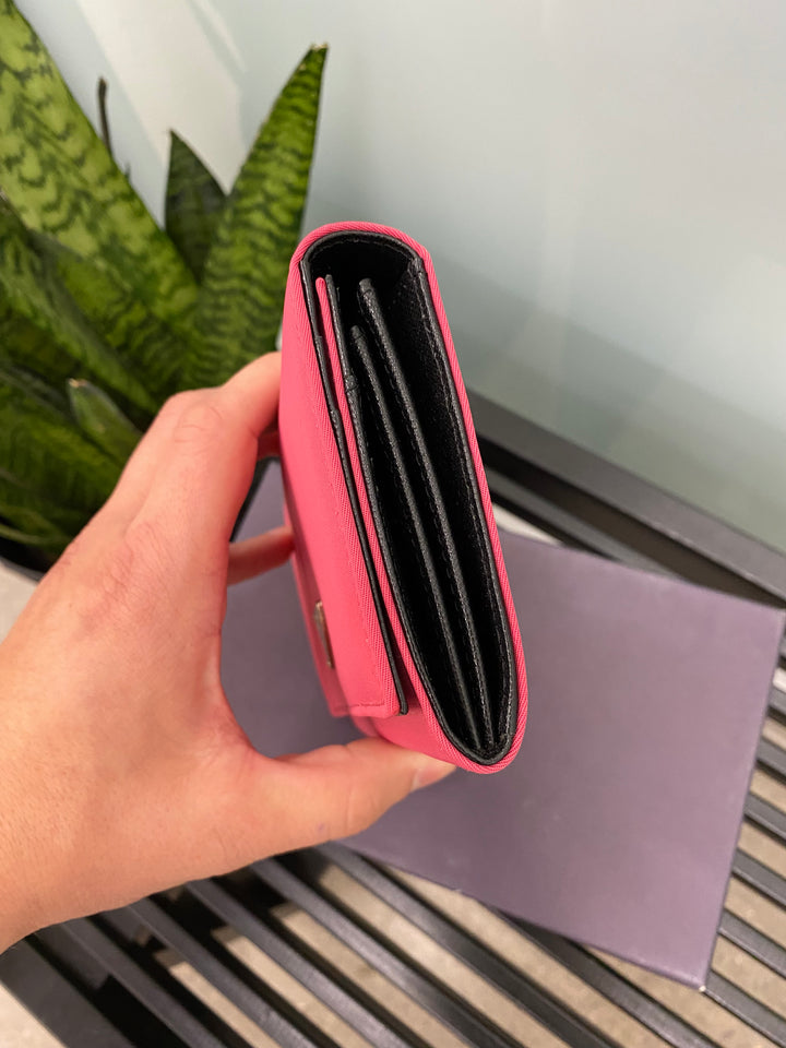 Prada Fuchsia Nylon Long Wallet (5077)