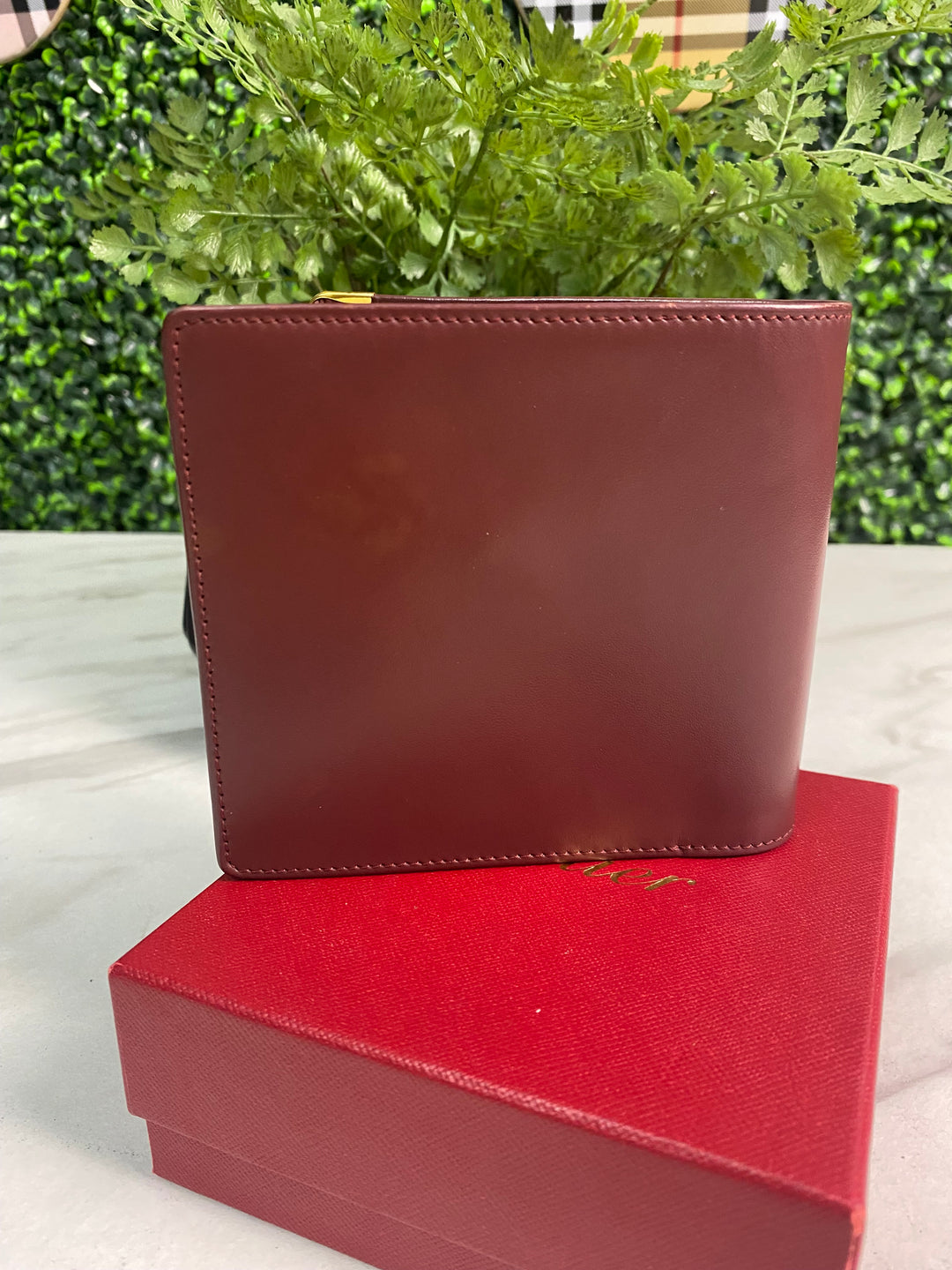 Cartier Burgundy Leather Billfold (3358)
