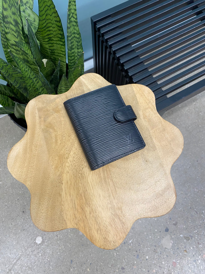 Louis Vuitton Black Epi Mini Agenda/Card Case (4576)