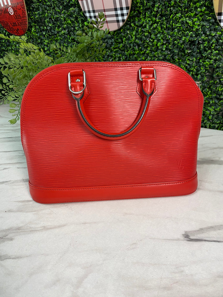 Louis Vuitton Red Epi Alma PM (7819)
