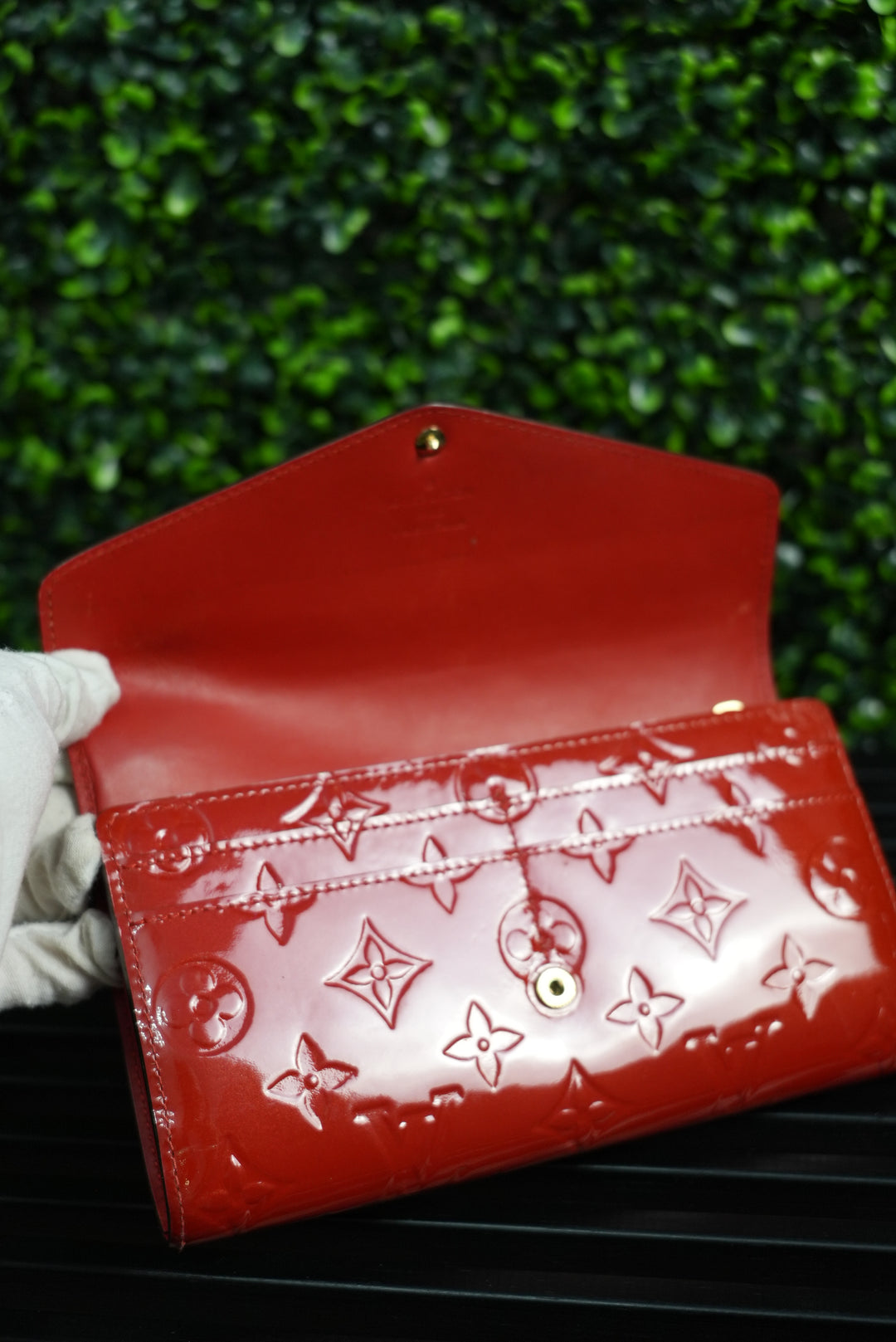 Louis Vuitton Red Vernis Long Wallet