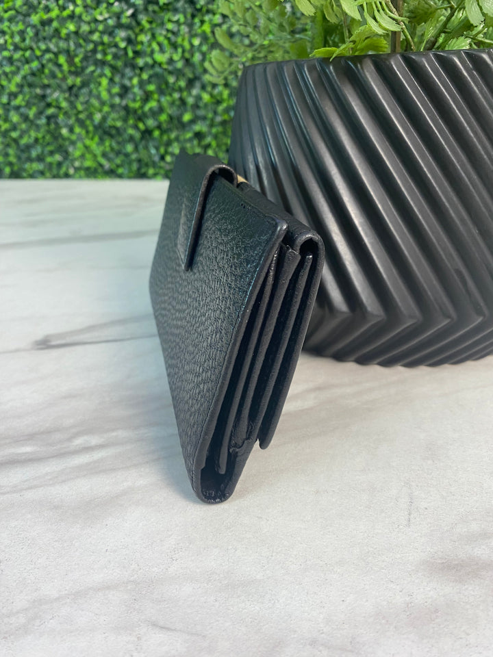 Gucci Black Leather Interlocking GG Long Wallet (8788)
