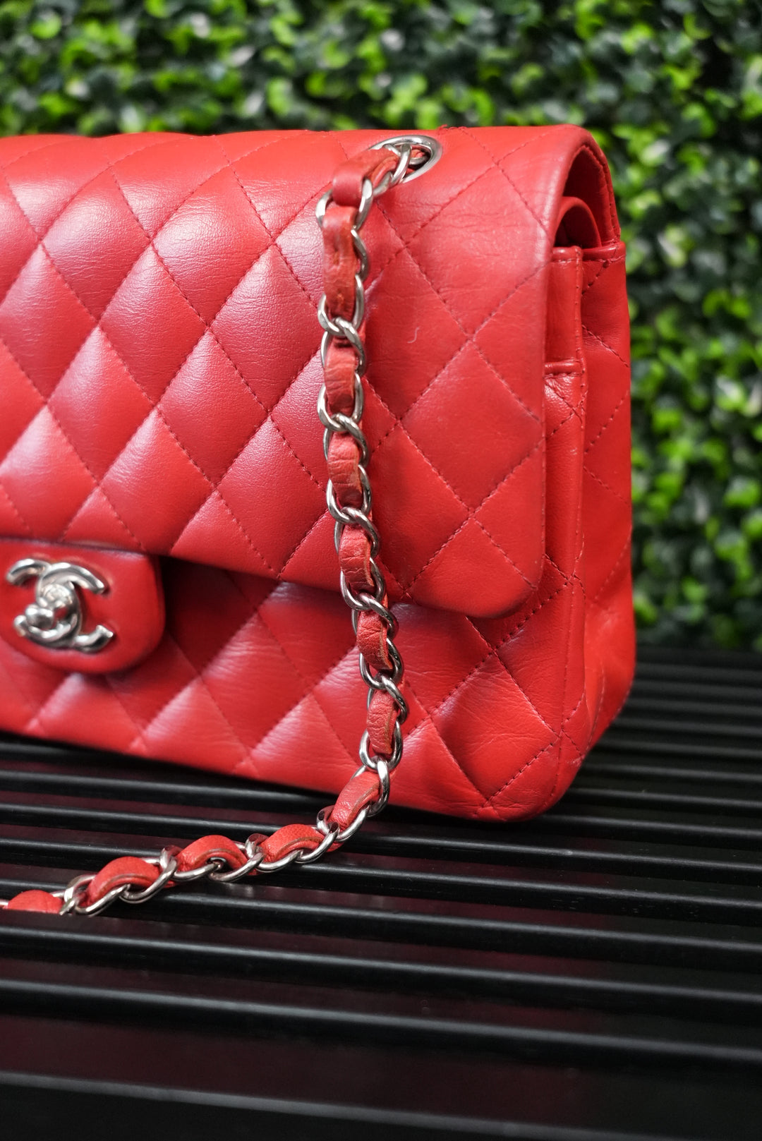 Chanel Matelasse Double Flap Red