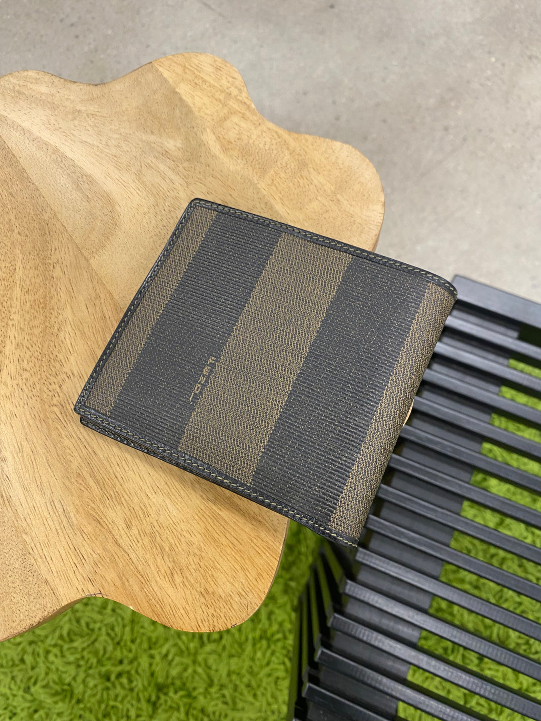 Fendi Pequin Canvas Billfold Wallet (7678)