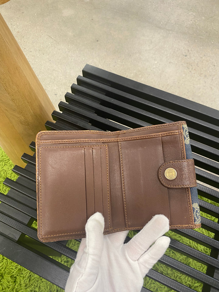 Celine Denim Triomphe Compact Wallet (6458)
