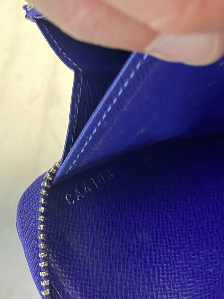 Louis Vuitton Purple Epi Zippy Wallet (0910)