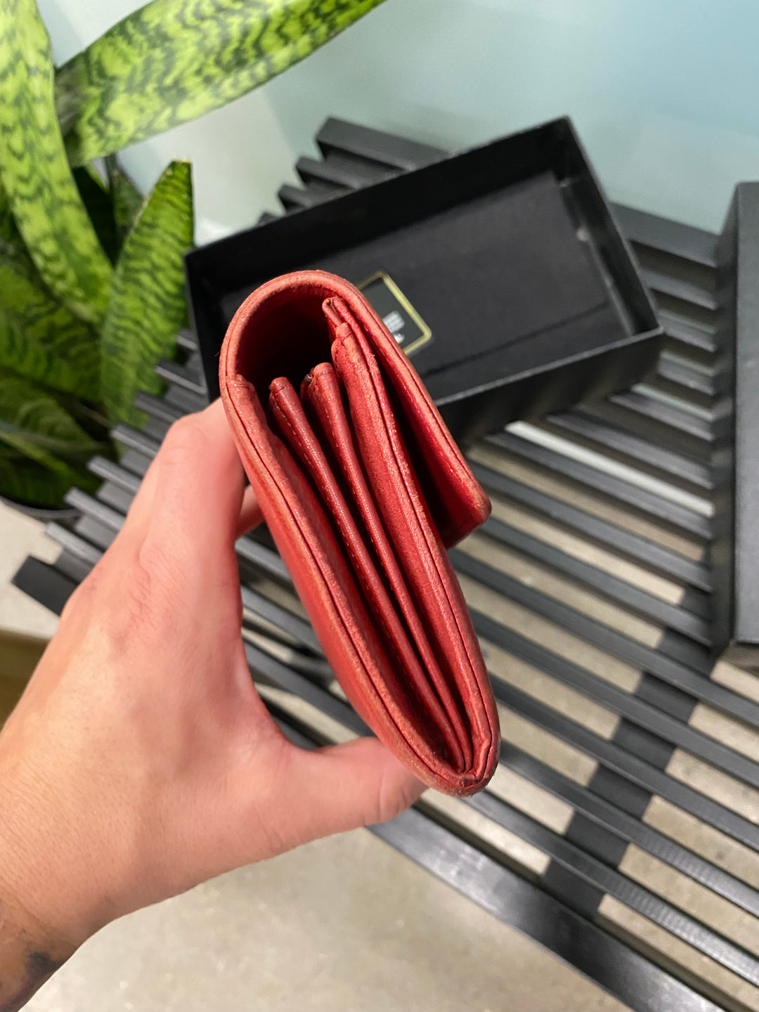 Chanel Red Caviar Long Wallet (1997)