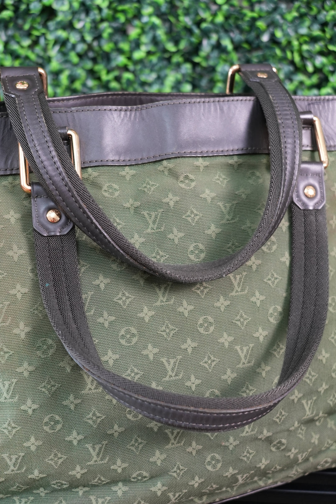 Louis Vuitton Navy Green Handbag