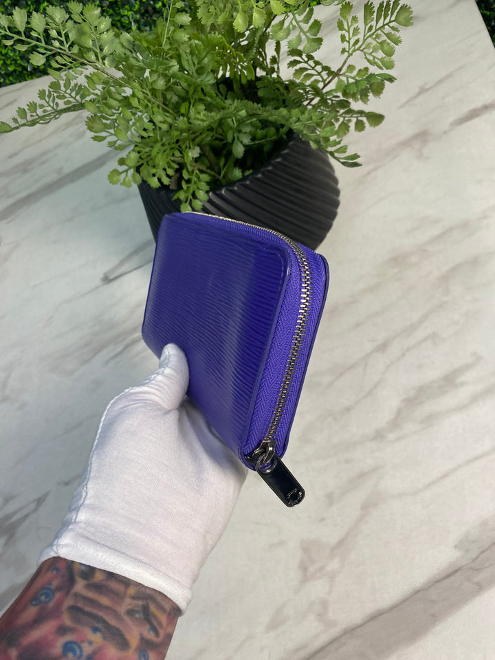Louis Vuitton Purple Epi Zippy Wallet (0910)