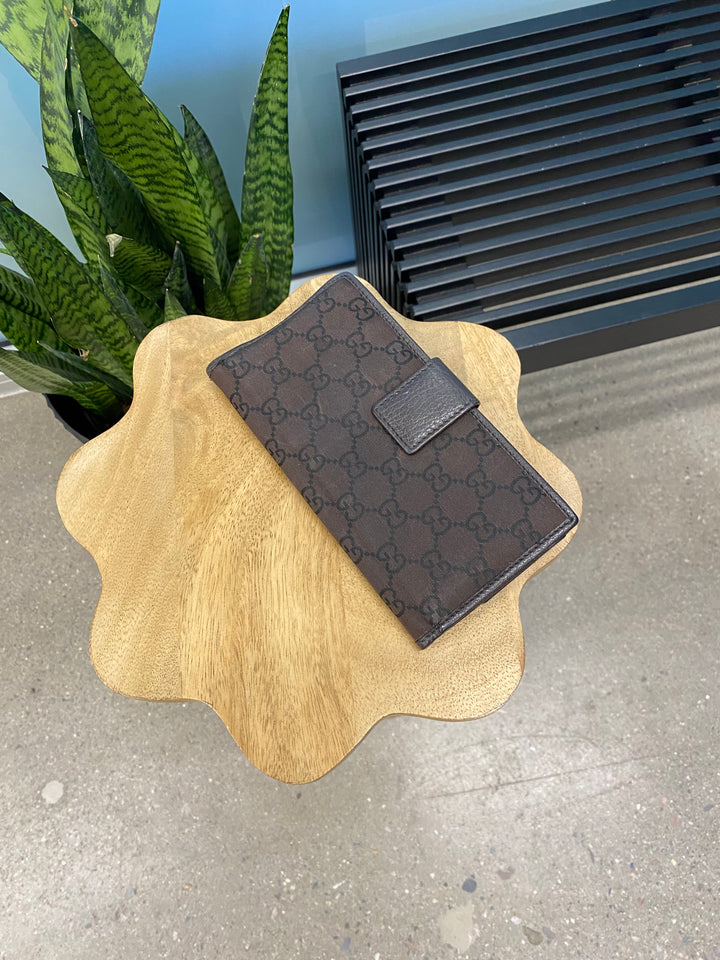 Gucci Brown GG Canvas Long Wallet (1787)
