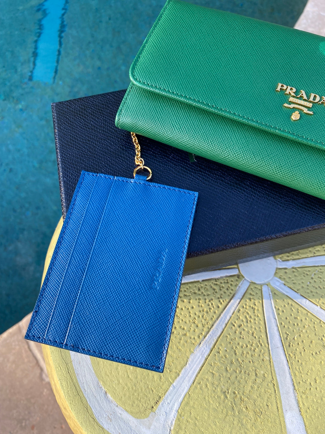 Prada Green Saffiano Long Wallet (5372)