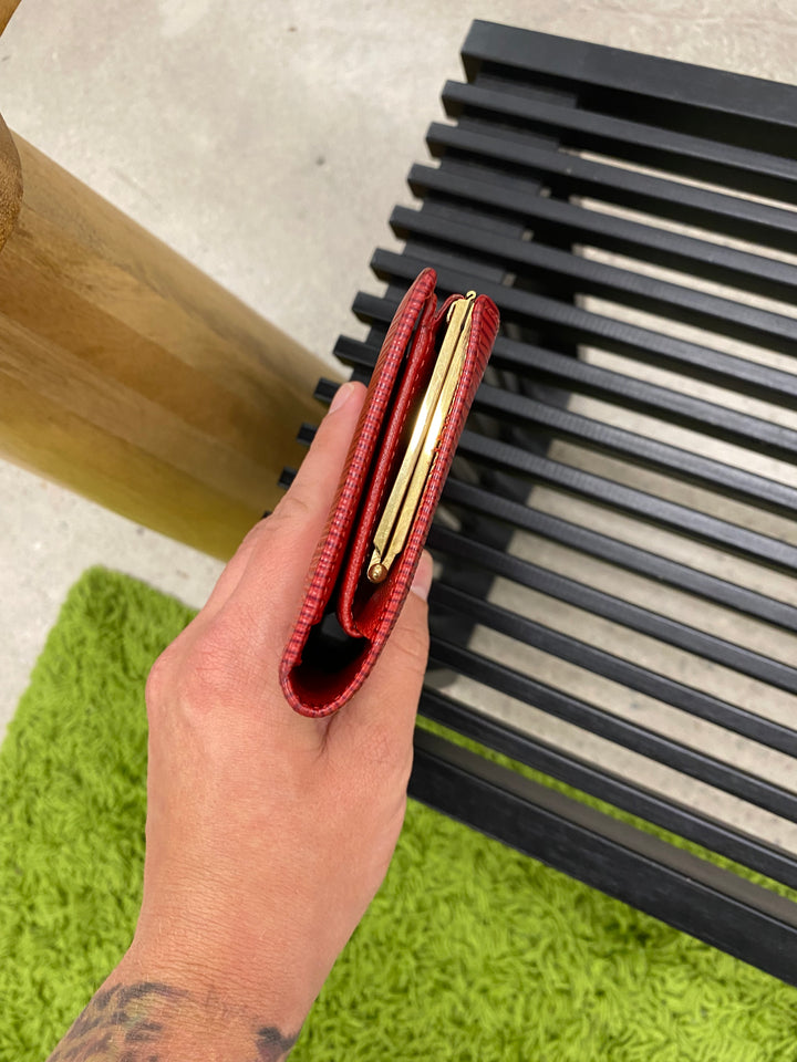 Louis Vuitton Red Epi Long French Wallet (1725)